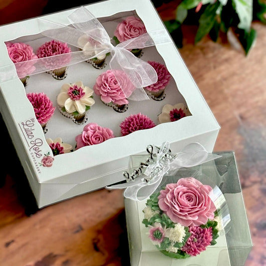 Birthday Box - 12-Count Classic MINI Cupcakes & 1 Jumbo Premium Cupcake
